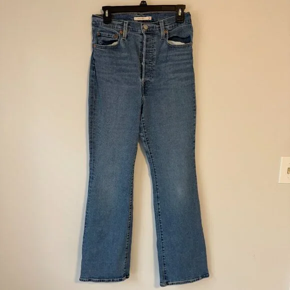 LEVI'S High Rise Ribcage Bootcut Jean Women's Size 30 - Picture 3 of 9